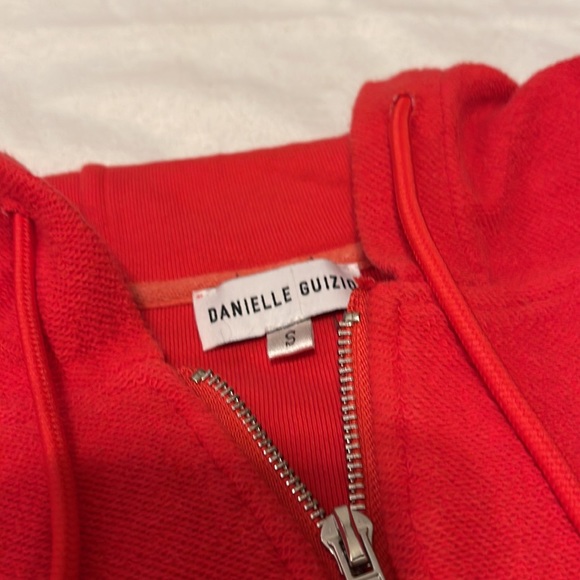 2019 Danielle Guizio Cropped Red Matching Zip-up Hoodie & Joggers size Small - Picture 8 of 9